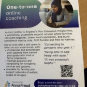 Autism Central one-to-one online coaching flyer